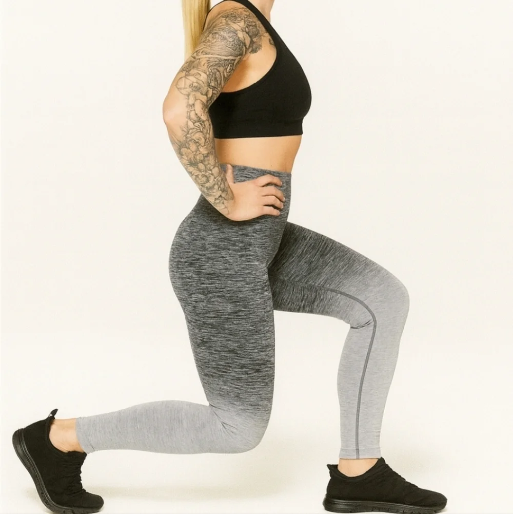 Lululemon Black White Gray Balance & Resist 7/8 Tight 4 Ombre - Picture 1 of 7